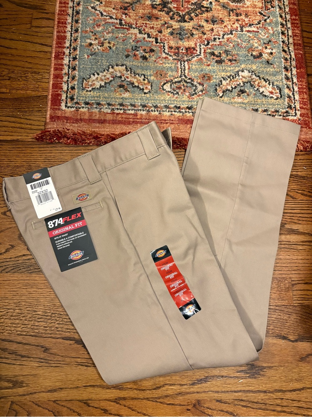 NWT Dickies Men's Original Fit 874 Flex Work Pants - Khaki 32 x 32